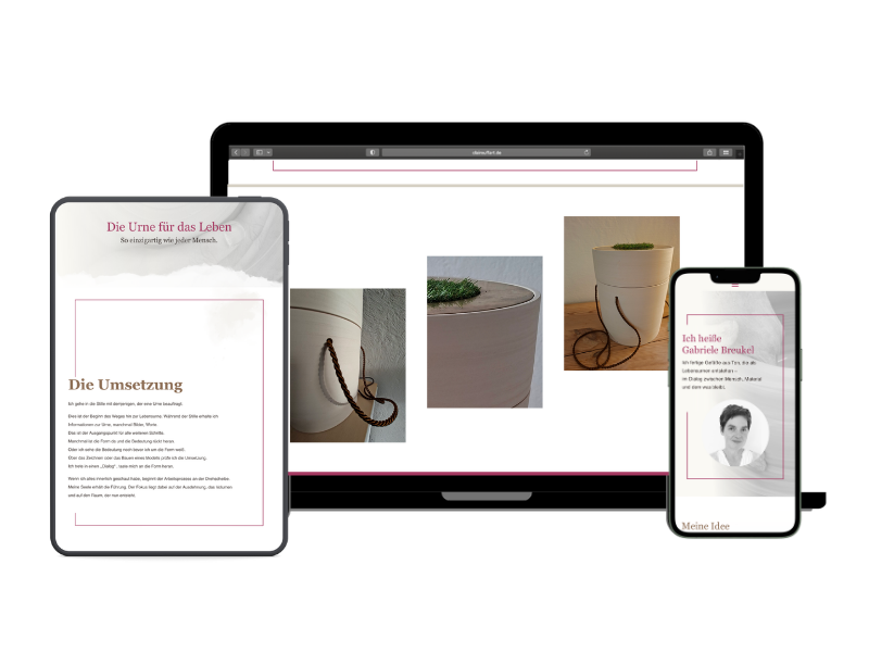 Claire Uff Künstlerin Webdesign